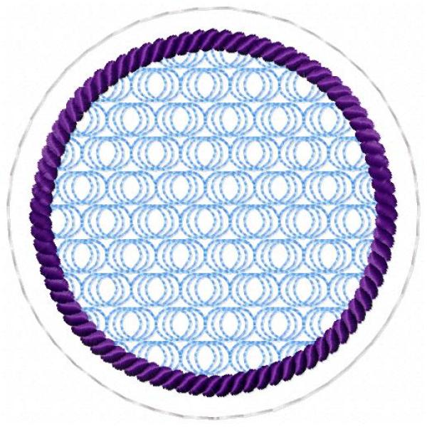 ITH-Stickdatei MugRug Untersetzer Einzeldatei für 10x10 cm